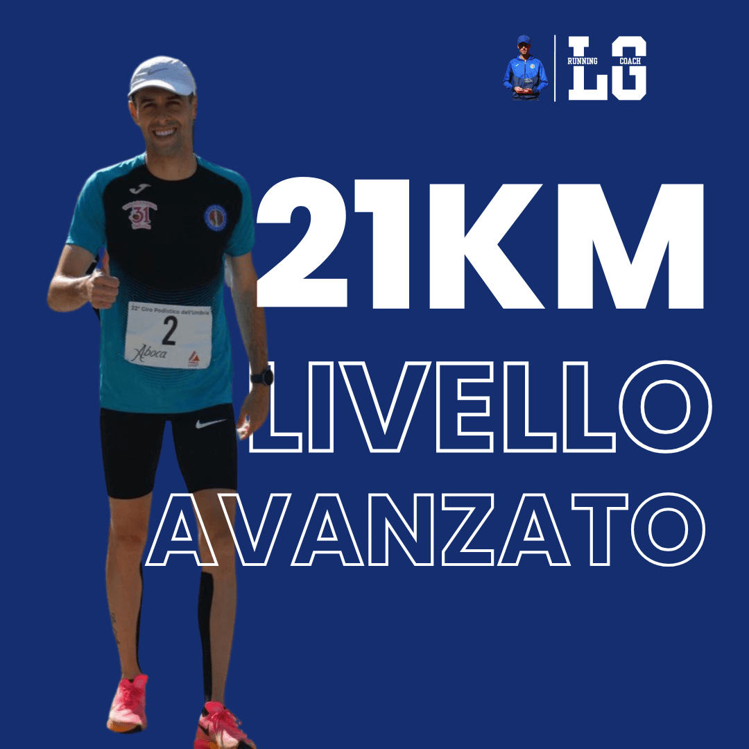 Leonardo Grilli in gara. Programma mezza maratona, livello avanzato.